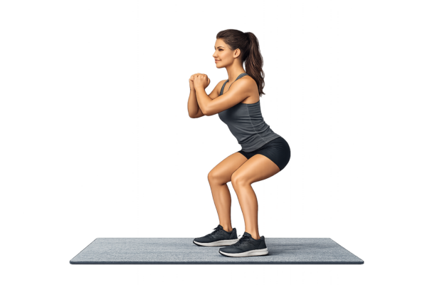 Woman doing a squat