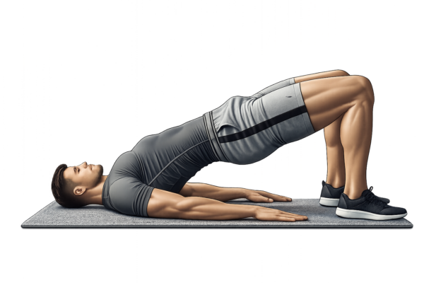 Man doing a hip thrust.